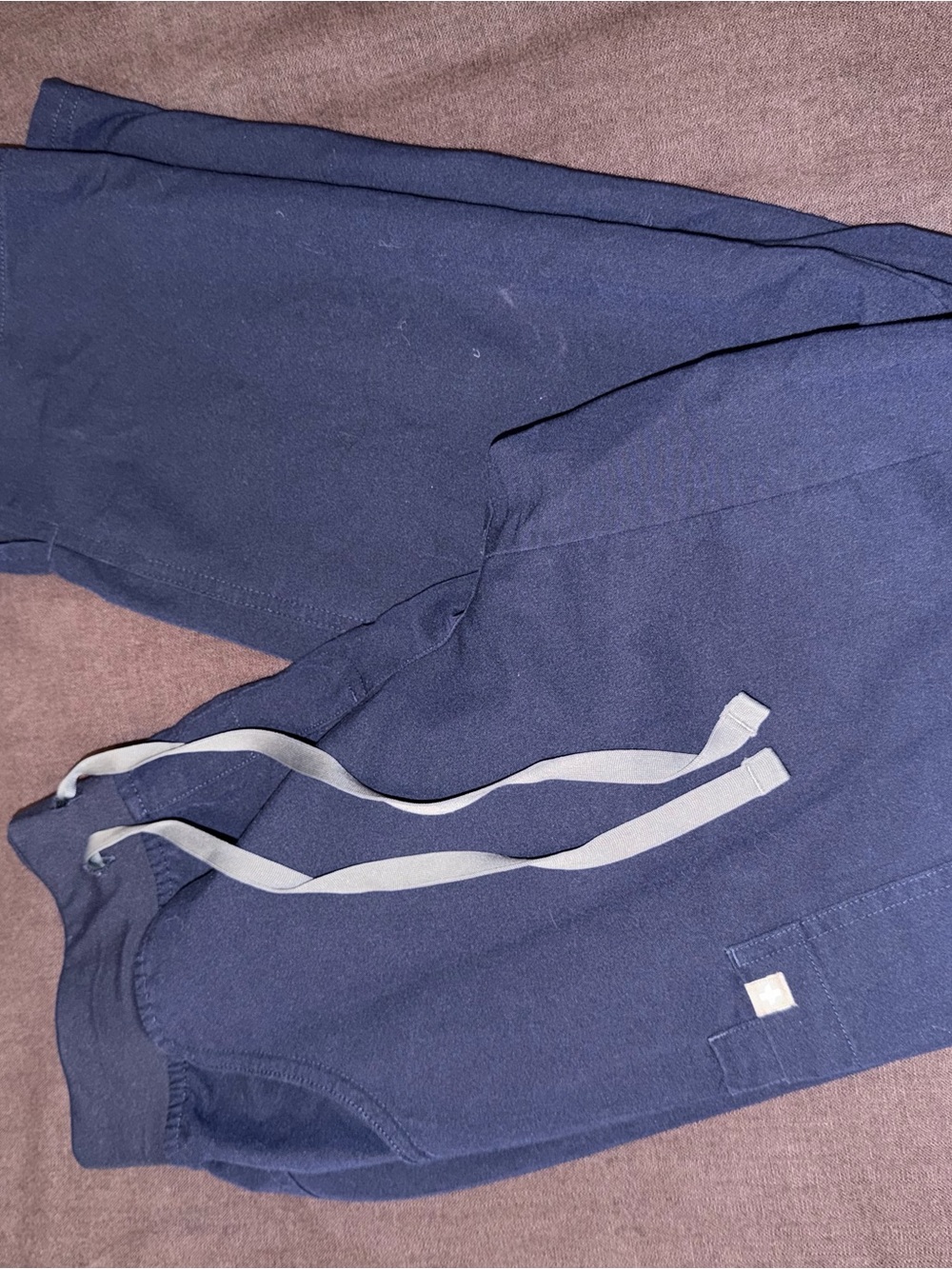 Figs Navy Pants with grey Drawstring